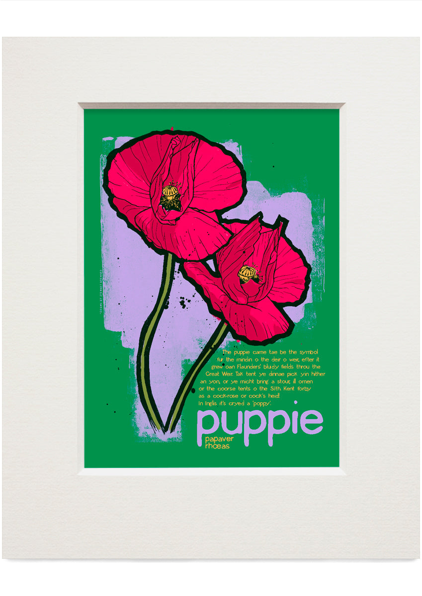 Puppie – small mounted print