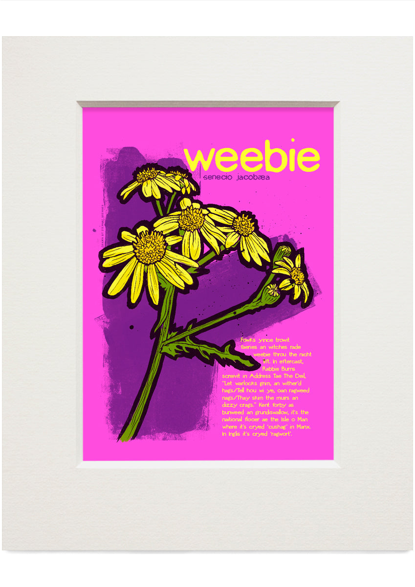 Weebie – small mounted print