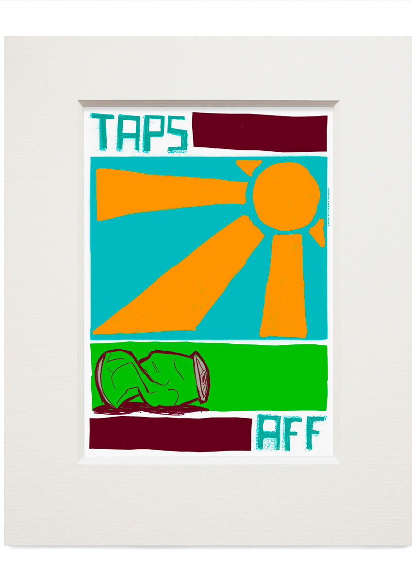 Taps aff (green) – small mounted print