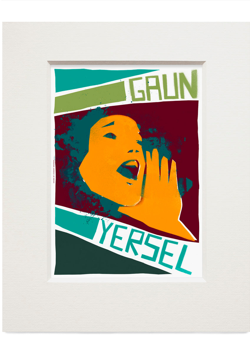 Gaun yersel (green) – small mounted print