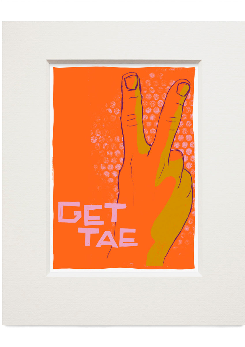 Get tae (orange) – small mounted print
