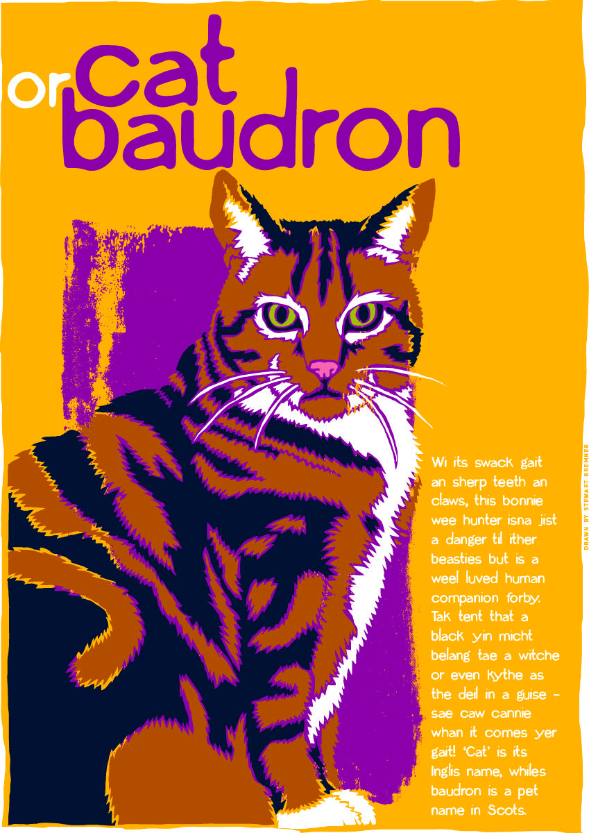 Cat or baudron (yellow)– poster