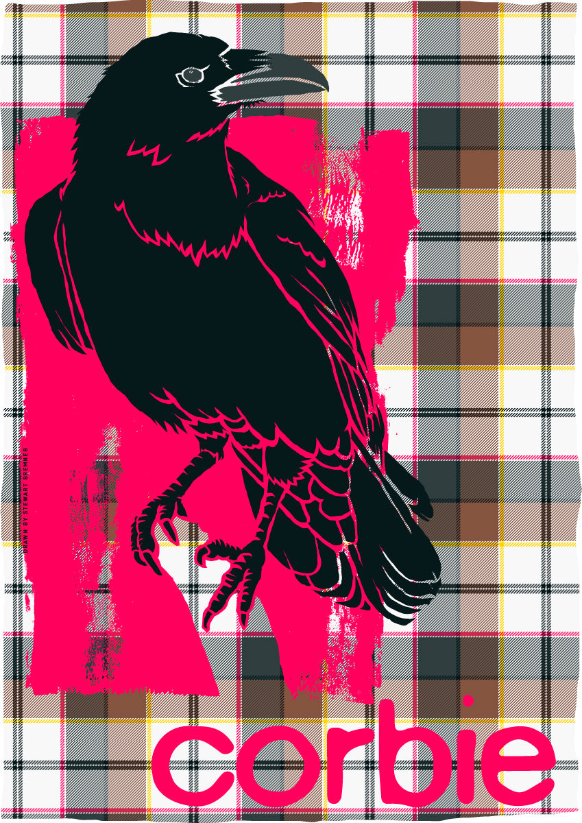 Corbie oan tartan – poster