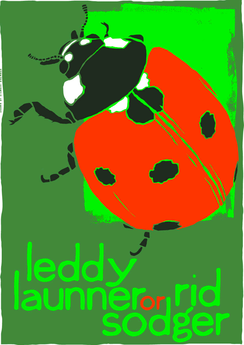 Leddy launner or rid sodger (green) – poster