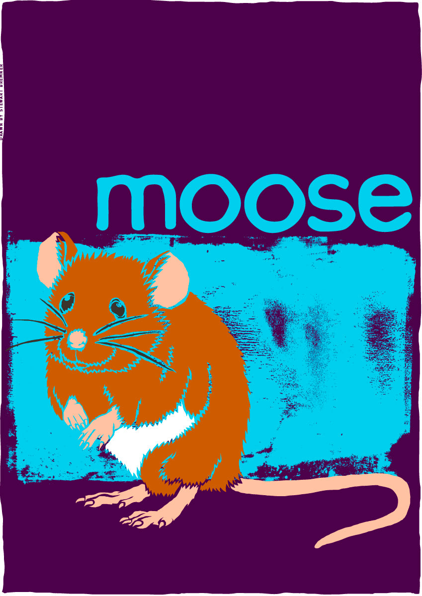 Moose (blue) – poster