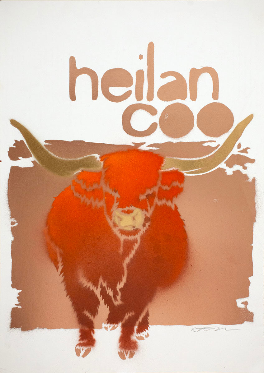 Heilan coo - handmade stencil art