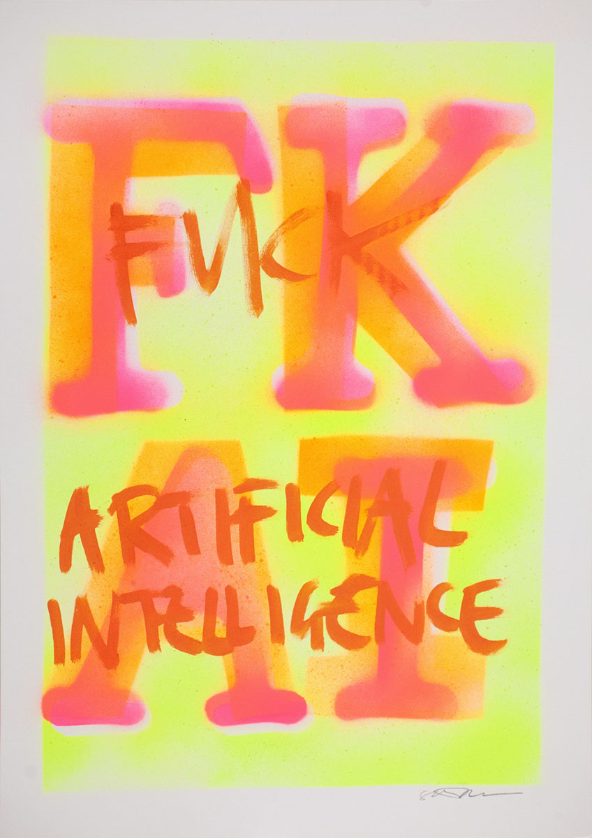 FK AI - handmade stencil art