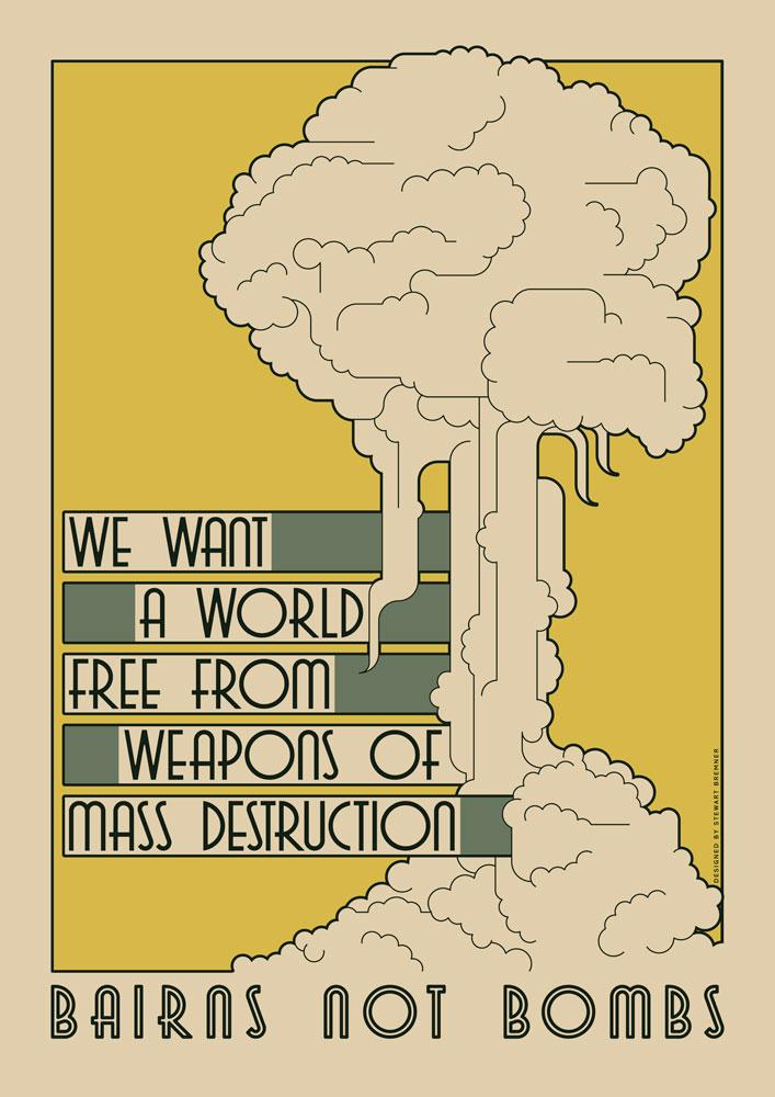 Bairns not bombs – giclée print - Indy Prints by Stewart Bremner