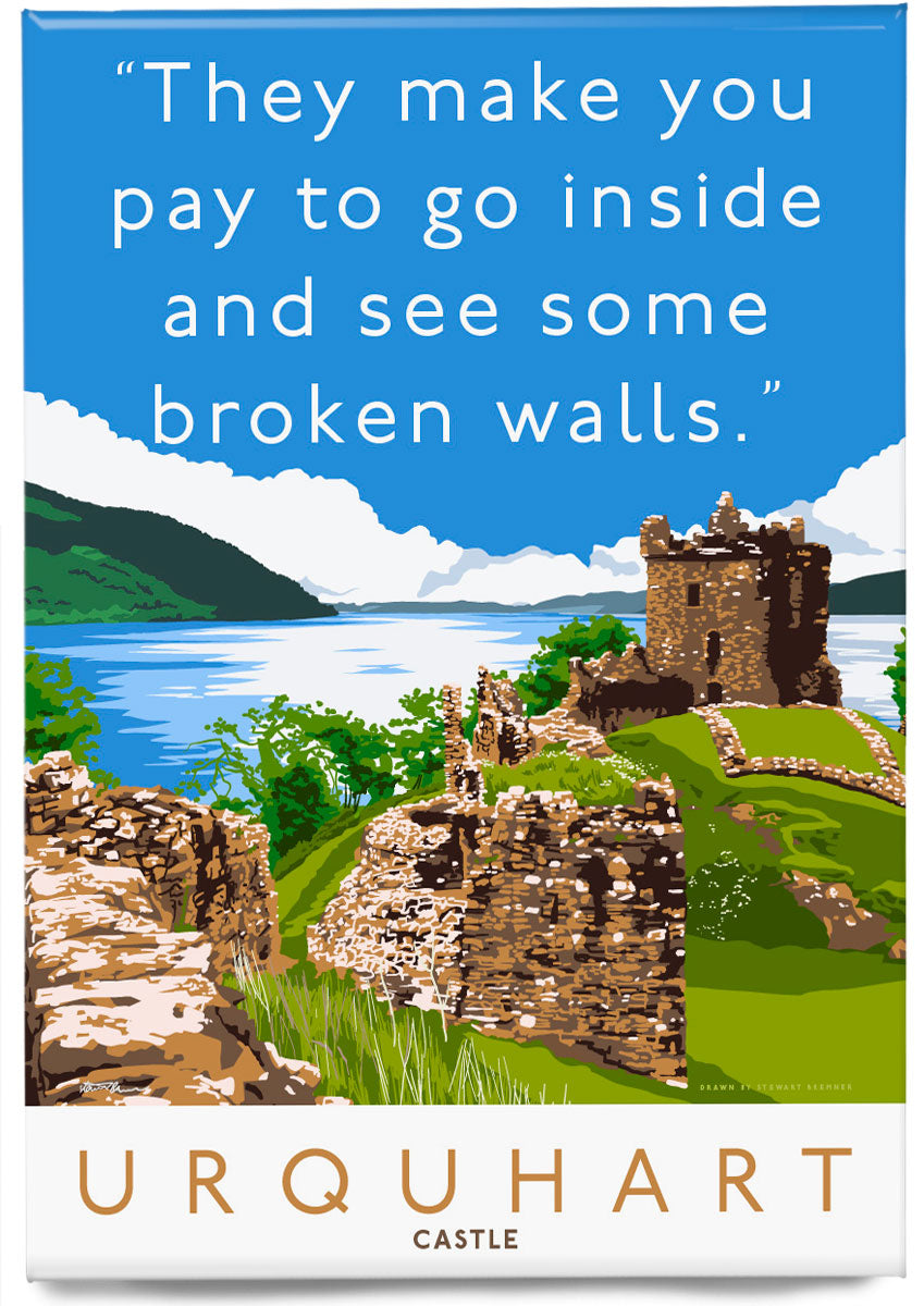 The broken walls of Urquhart Castle – magnet
