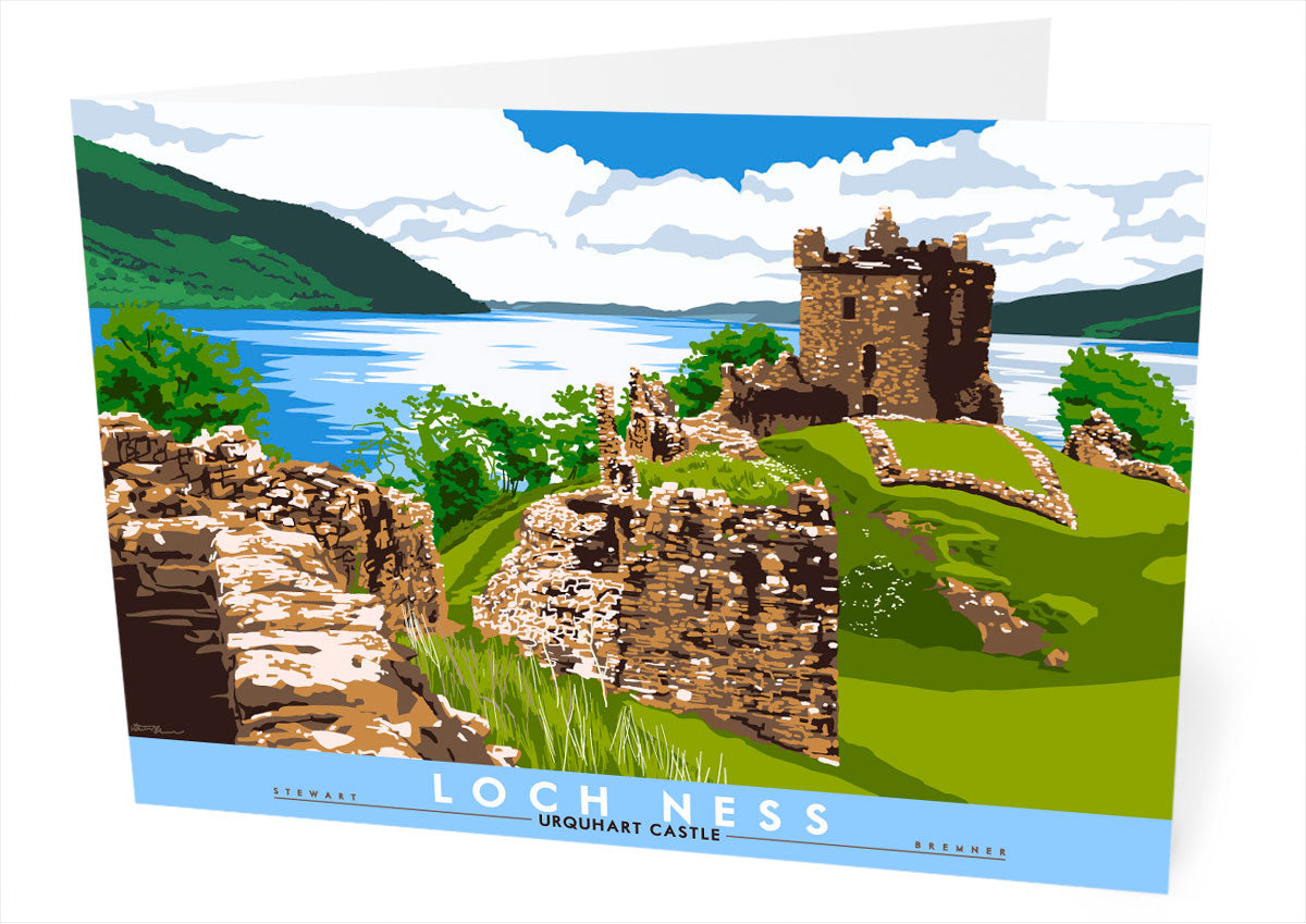 Loch Ness: Urquhart Castle – card - natural - Indy Prints by Stewart Bremner