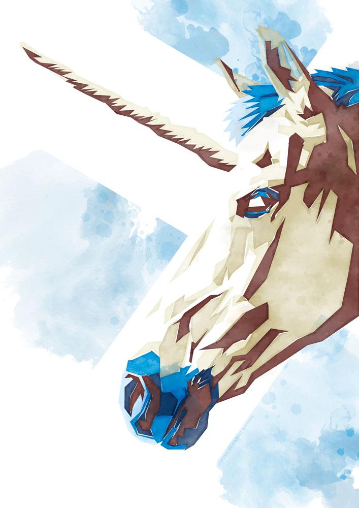 The Scottish unicorn – poster - Indy Prints by Stewart Bremner