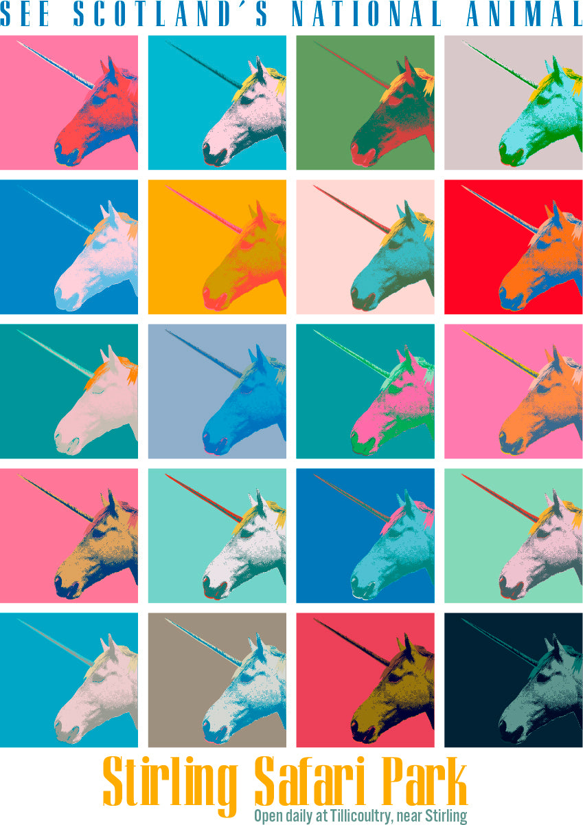 Unicorn safari – poster - Indy Prints by Stewart Bremner