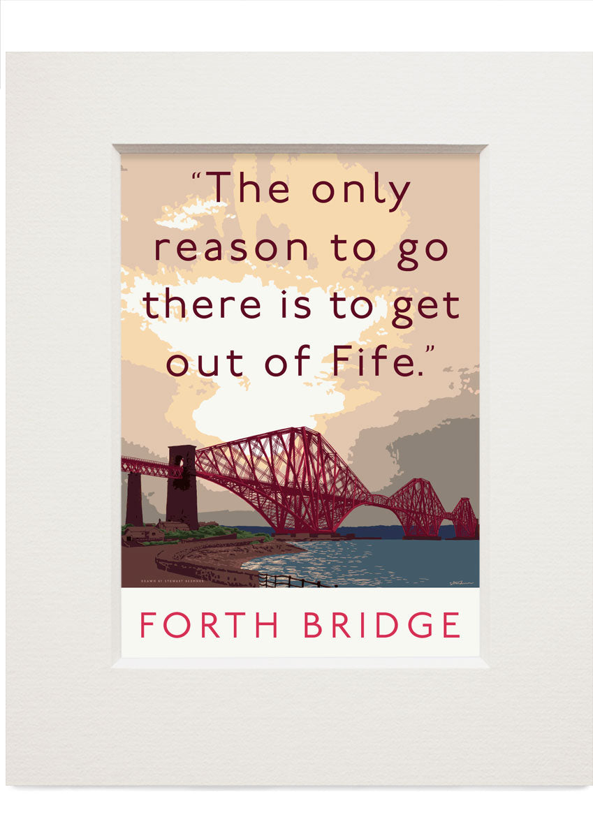 The Forth Bridge escape – small mounted print