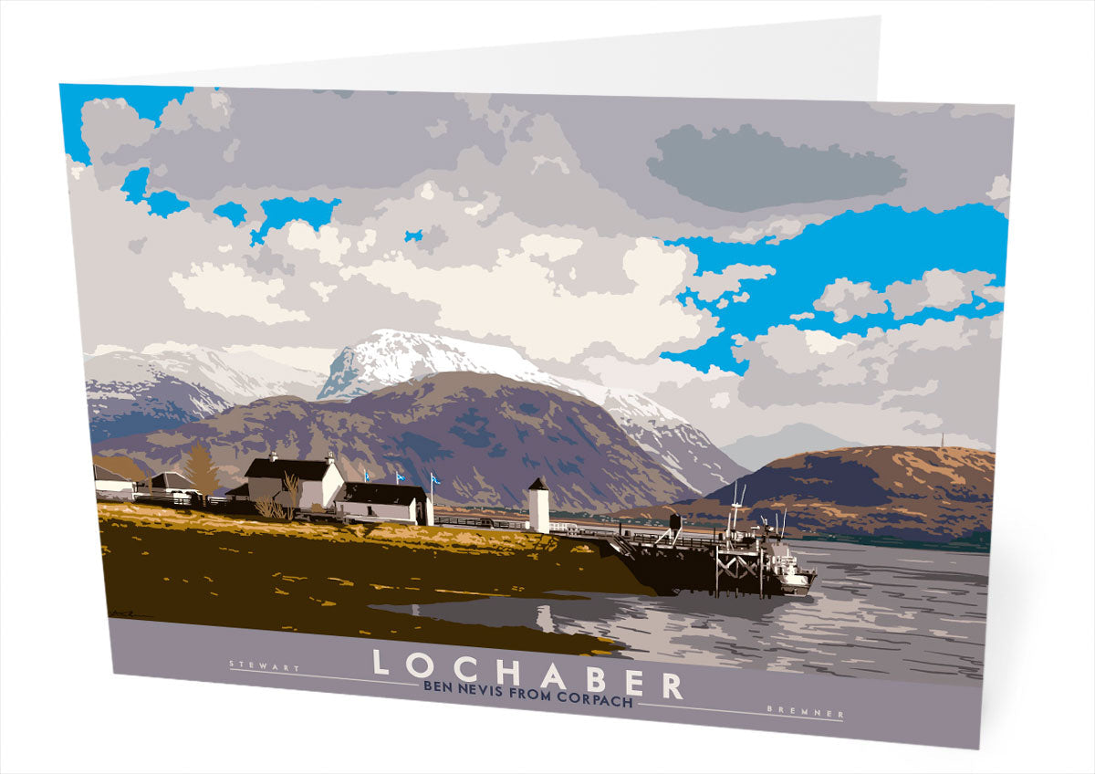 Lochaber: Ben Nevis from Corpach – card - natural - Indy Prints by Stewart Bremner