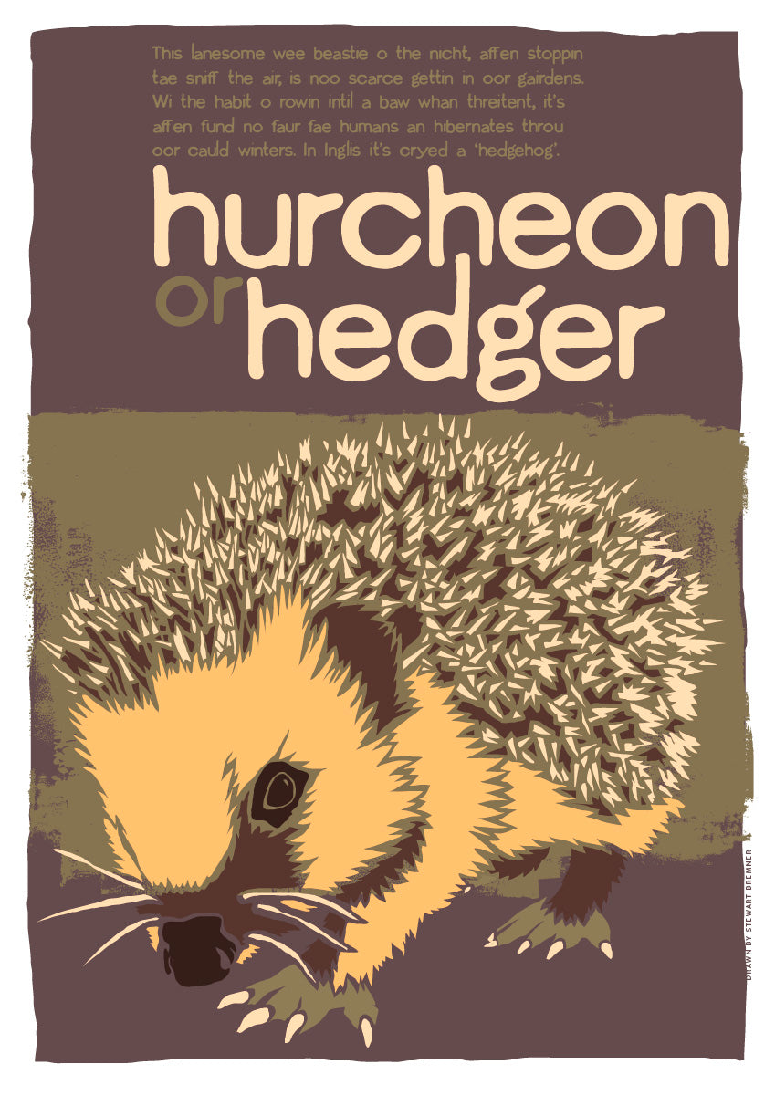 Hurcheon or hedger – poster – Indy Prints by Stewart Bremner