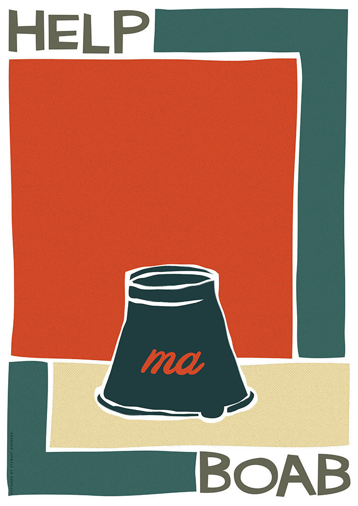 Help ma Boab – poster - red - Indy Prints by Stewart Bremner
