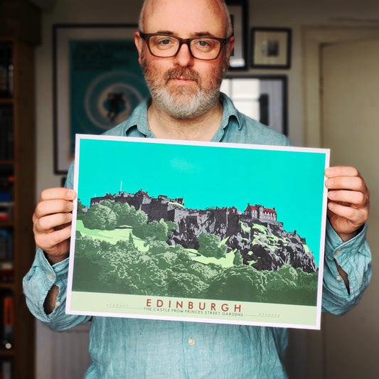 Edinburgh Castle from Princes Street Gardens poster – sale