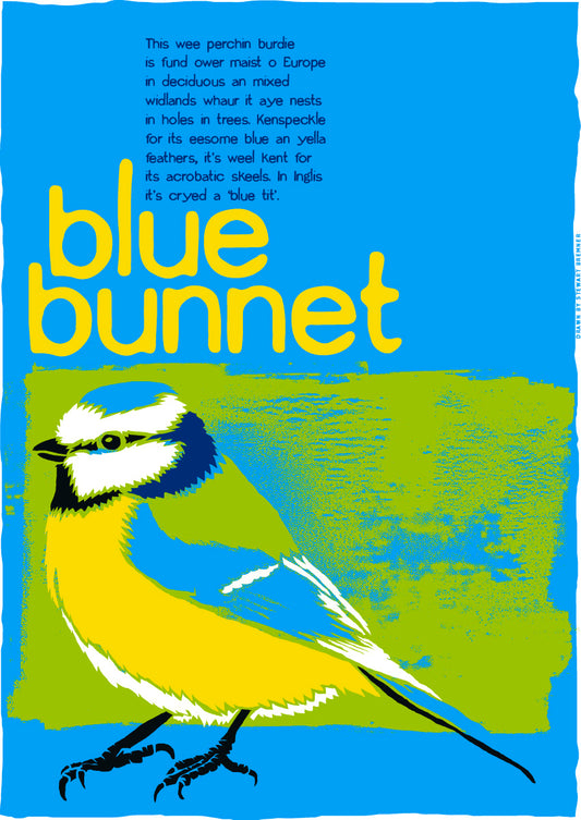Blue bunnet (blue) – poster