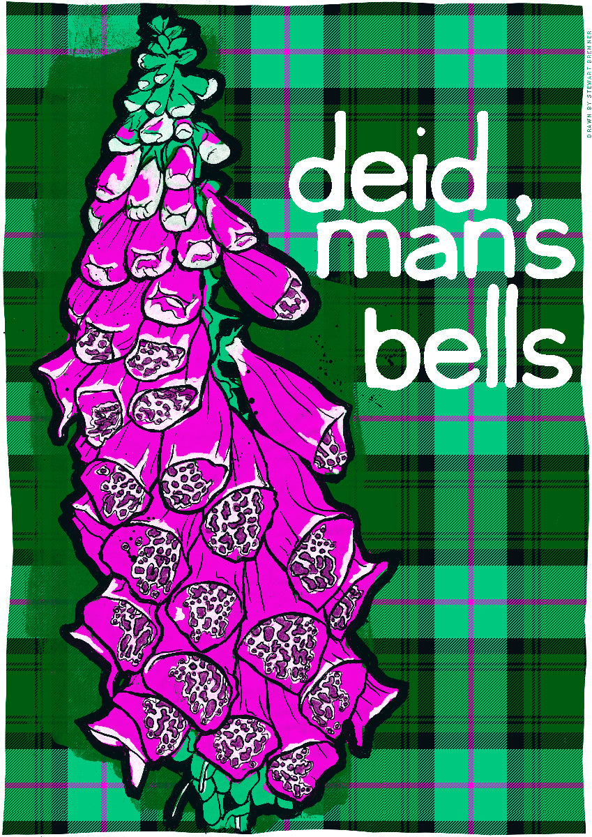 Deid man's bells oan tartan – poster