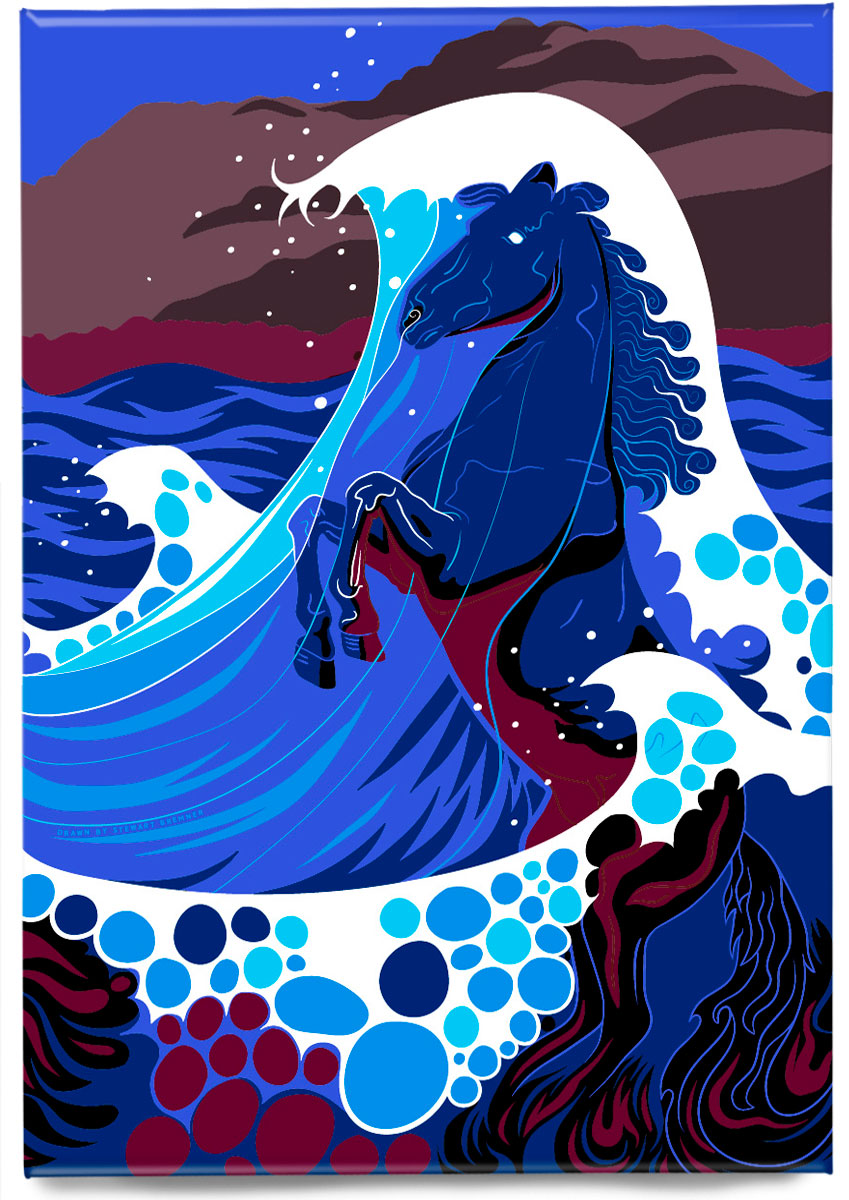 The kelpie dance (blue) – magnet