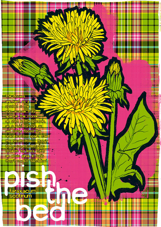 Pish the bed oan tartan – poster