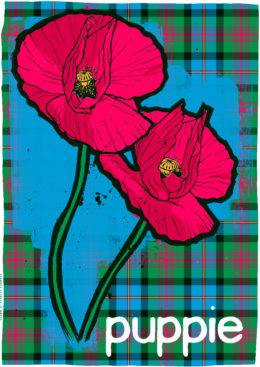 Puppie oan tartan – poster