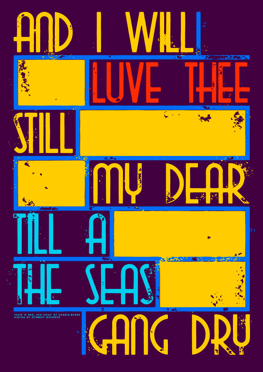 Til a the seas gang dry (yellow) – poster
