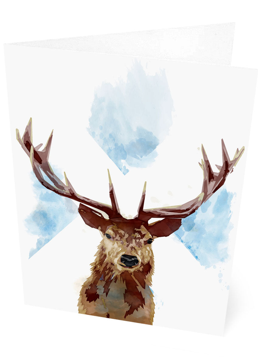 The Scottish stag – card