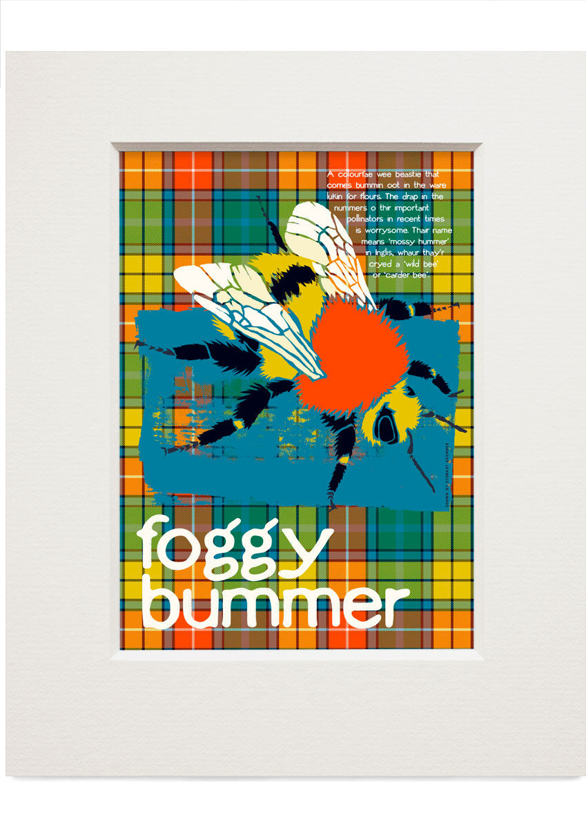 Foggy bummer oan tartan – small mounted print