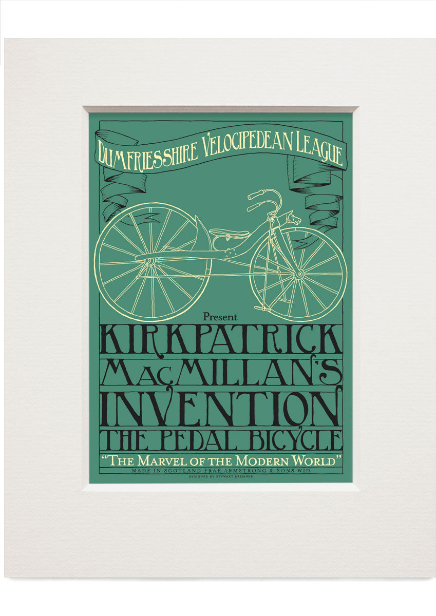 MacMillan’s bicycle – small mounted print