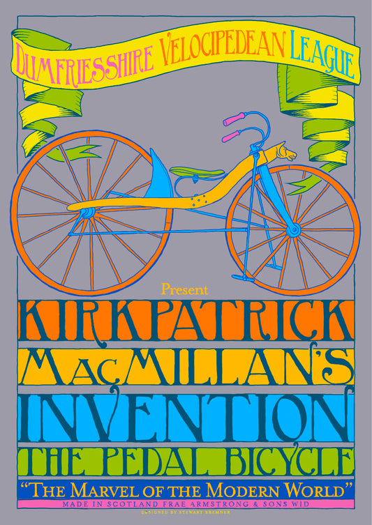 MacMillan’s bicycle (yellow) – poster