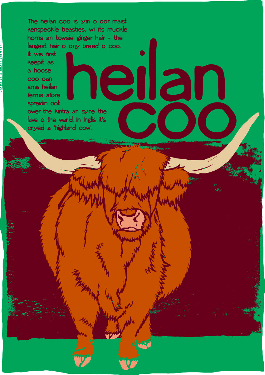 Heilan coo (green) – poster