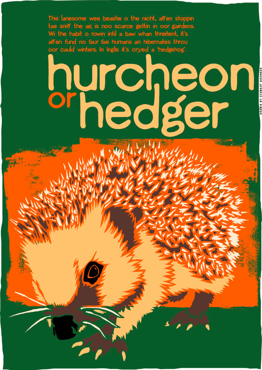 Hurcheon or hedger (green) – poster