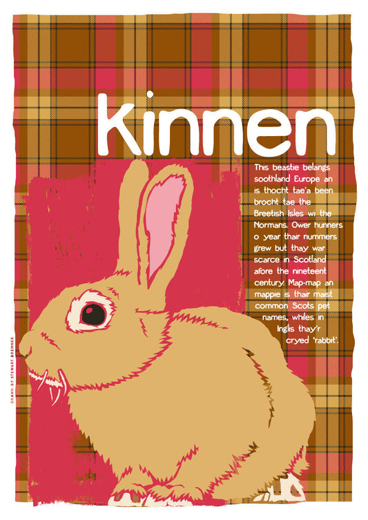 Kinnen oan tartan – poster – Indy Prints by Stewart Bremner