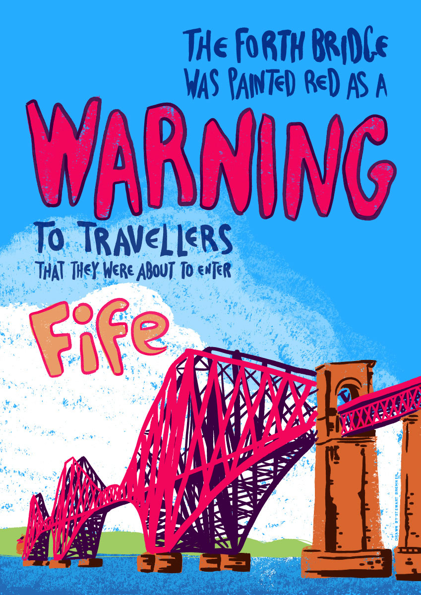Fife warning (blue) – poster