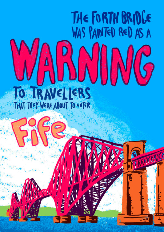 Fife warning (blue) – poster