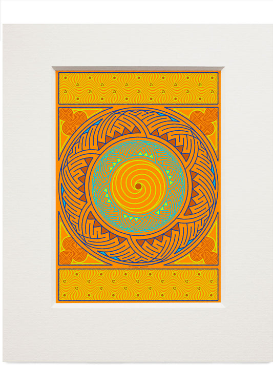Stroma Celtic amber panel – small mounted print