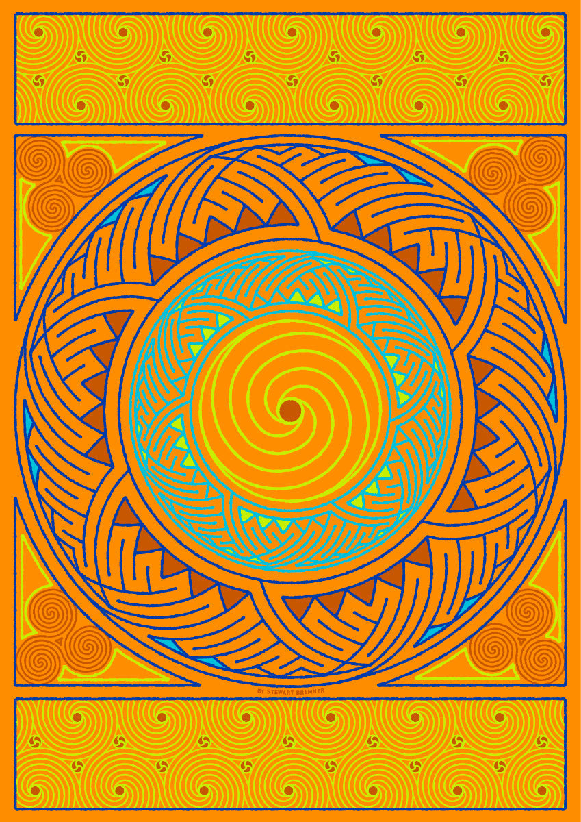 Stroma Celtic amber panel – poster