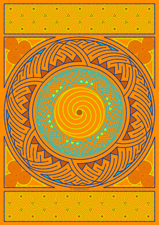 Stroma Celtic amber panel – giclée print