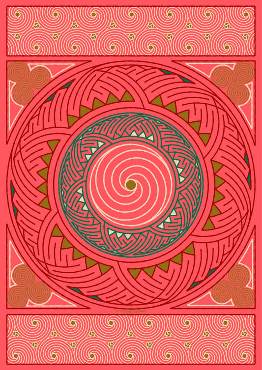 Stroma Celtic coral panel – poster
