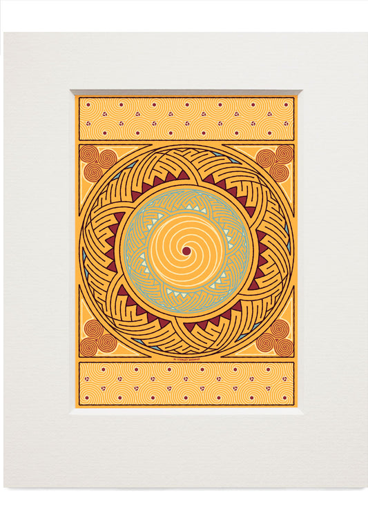 Stroma Celtic sand panel – small mounted print