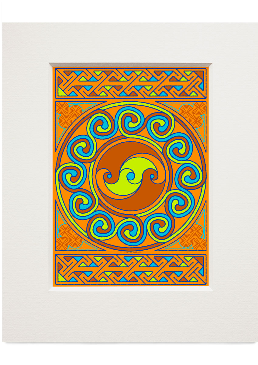 Sarclet Celtic panel – small mounted print