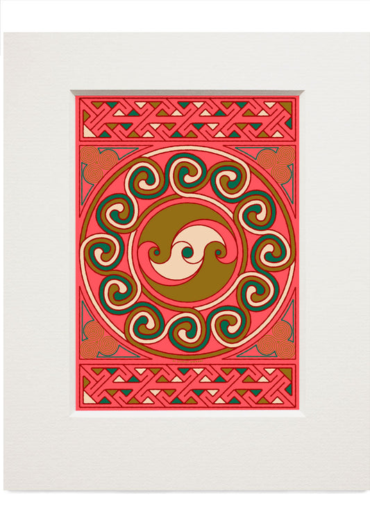 Sarclet Celtic coral panel – small mounted print