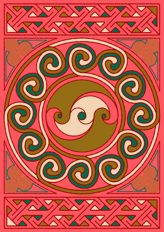 Sarclet Celtic coral panel – poster