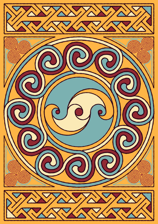 Sarclet Celtic sand panel – giclée print