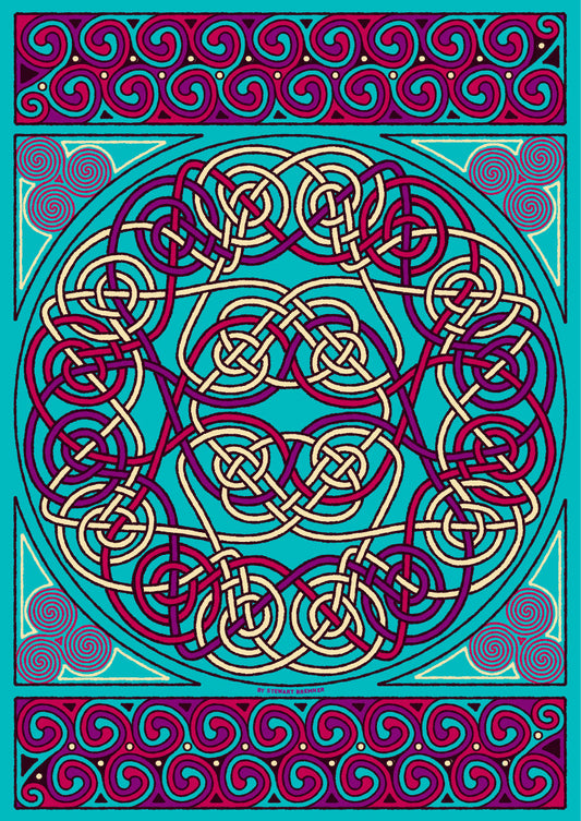 Thrumster Celtic jade panel – giclée print