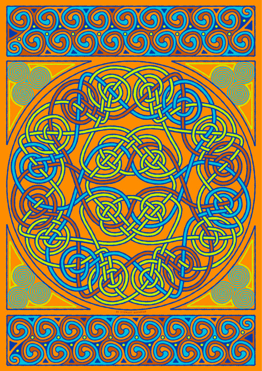 Thrumster Celtic amber panel – giclée print