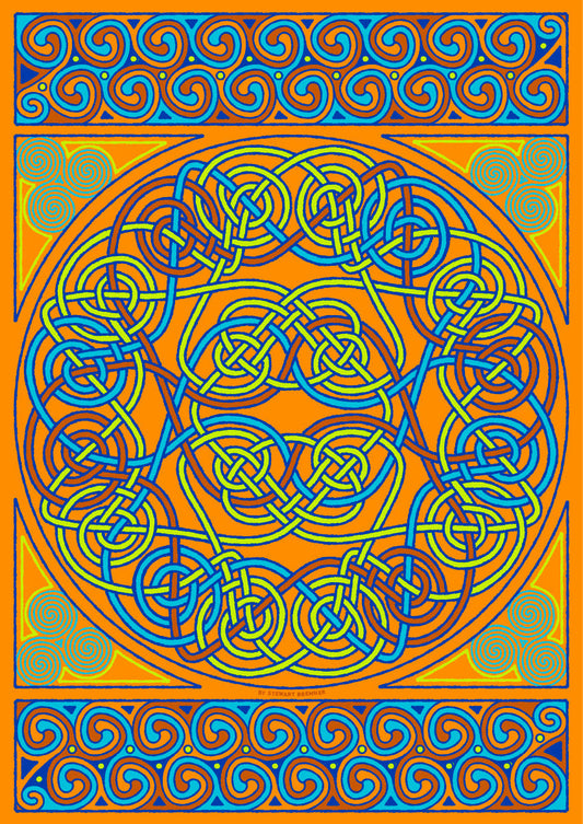 Thrumster Celtic amber panel – poster