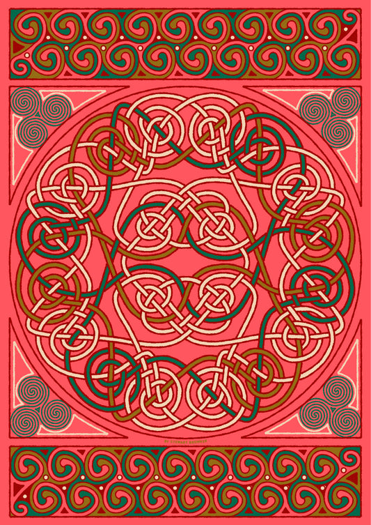Thrumster Celtic coral panel – giclée print