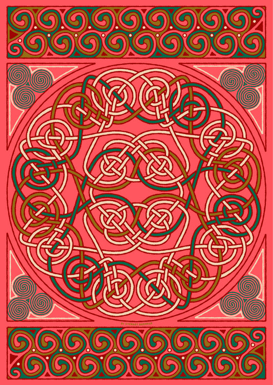Thrumster Celtic coral panel – poster